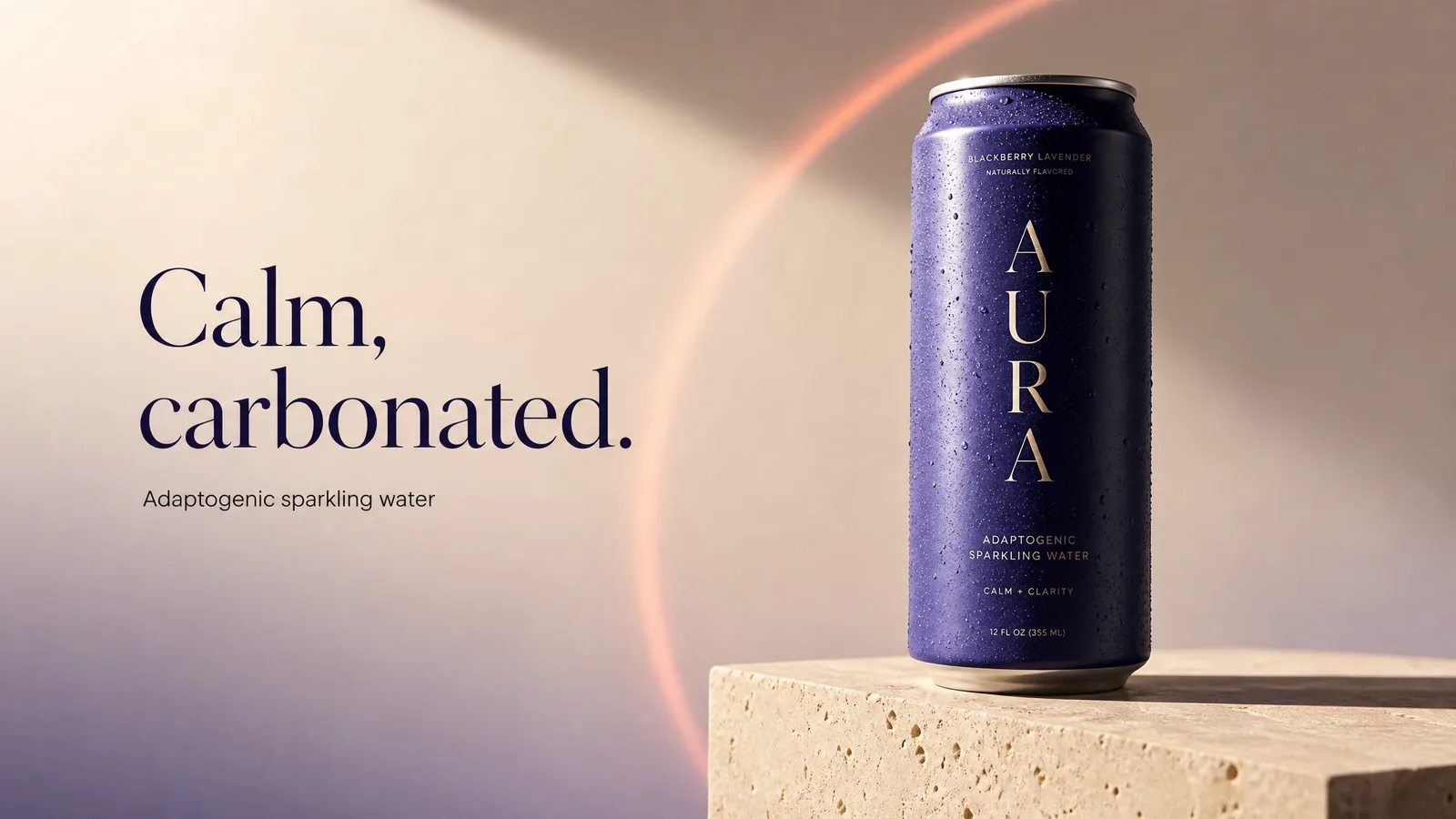 Designed print ad, headline rendered on the image
