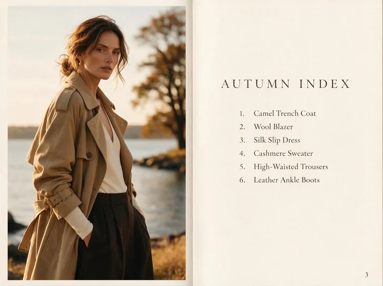 Fashion lookbook spread
