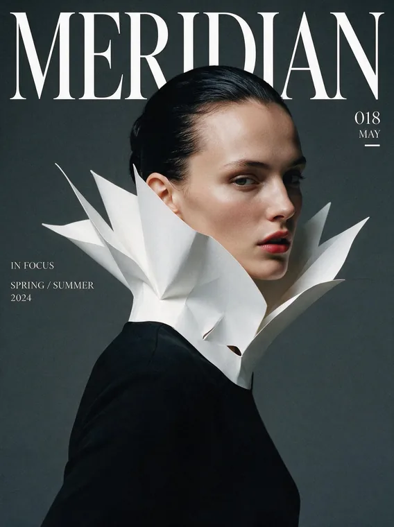 High-fashion magazine cover