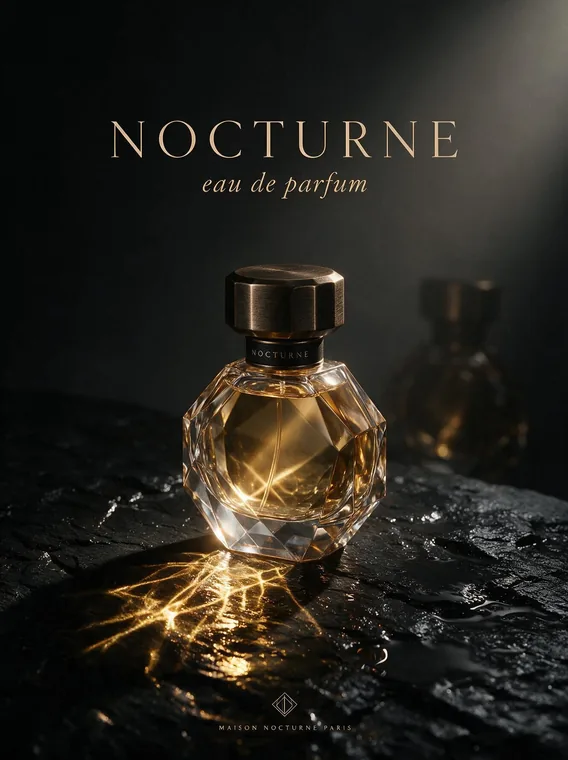 Luxury fragrance campaign poster