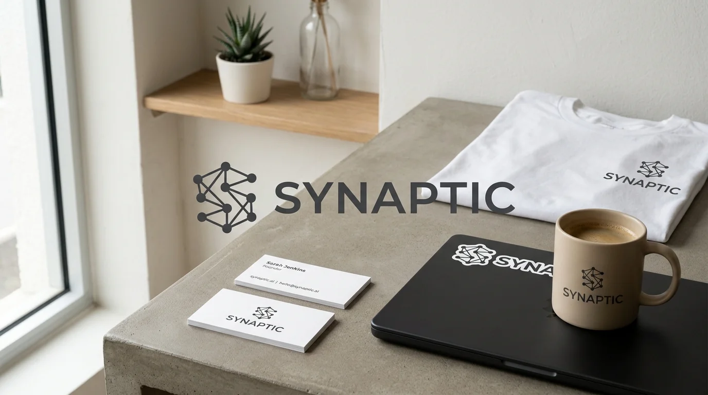 Logo mockup on business cards, t-shirt, coffee mug, and laptop sticker